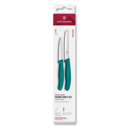 Sada nožů SWISS CLASSIC 8 a 11 cm, sada 2 ks, zelená, plast, Victorinox