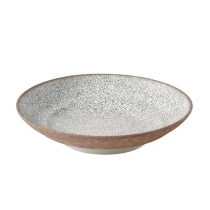 Jídelní mísa CRAZED GREY 23 cm, 500 ml, hnědá, keramika, MIJ