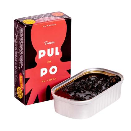 Chobotnice 120 ml, kousky v inkoustové omáčce, La Narval