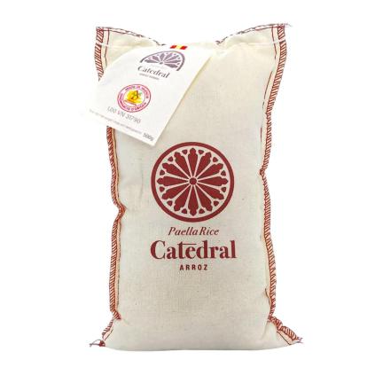 Kulatá rýže na paellu 500 g, DOP Valencia v látkovém sáčku, La Catedral