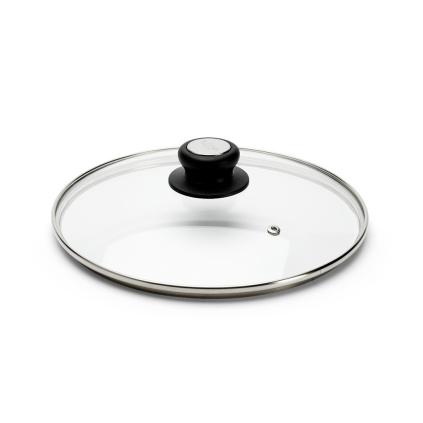 Poklice 24 cm, sklo, bakelitový úchyt, de Buyer