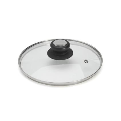 Poklice 20 cm, sklo, bakelitový úchyt, de Buyer