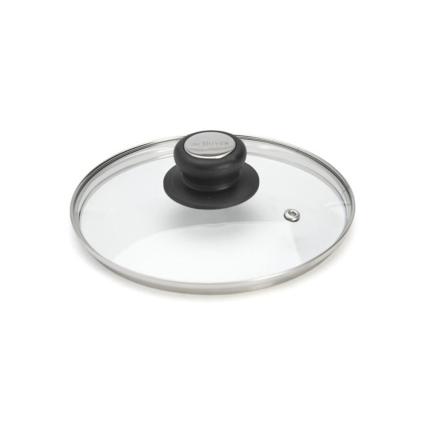 Poklice 18 cm, sklo, bakelitový úchyt, de Buyer
