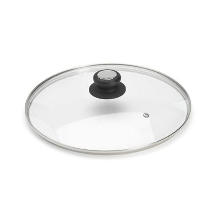 Poklice 28 cm, sklo, bakelitový úchyt, de Buyer