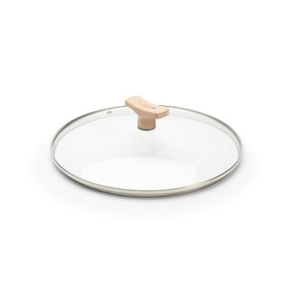 Poklice 24 cm, sklo, dřevěný úchyt, de Buyer