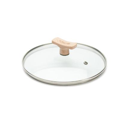 Poklice 20 cm, sklo, dřevěný úchyt, de Buyer