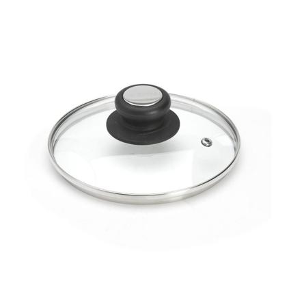 Poklice 16 cm, sklo, bakelitový úchyt, de Buyer