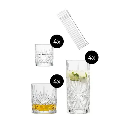 Sada sklenic s brčky SHOW, sada 17 ks, Zwiesel Glas