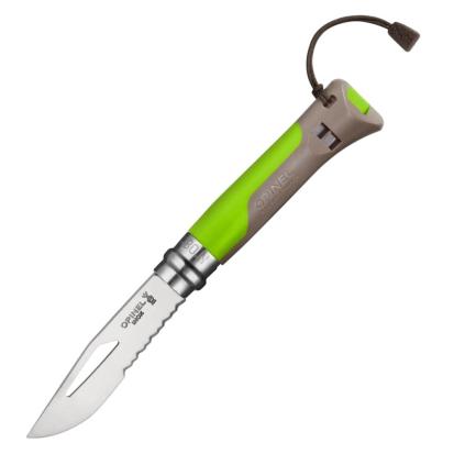 Kapesní nůž N°08 OUTDOOR 8,5 cm, zelená, Opinel