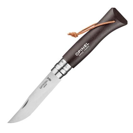 Kapesní nůž N°08 BUSHWACKER 8,5 cm, tmavě hnědá, habrové dřevo, Opinel