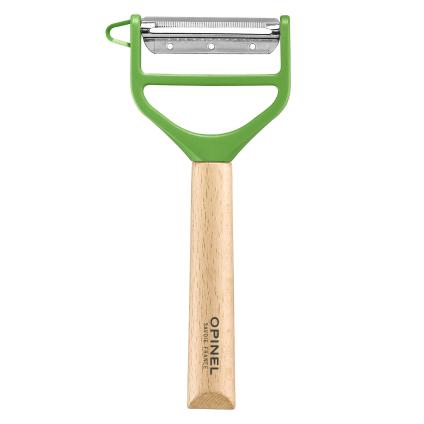Škrabka na zeleninu T-DUO, zelená, bukové dřevo, Opinel
