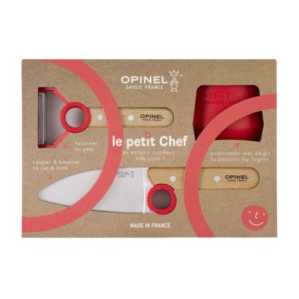 Dětský kuchařský set LE PETIT CHEF, sada 3 ks, červená, Opinel