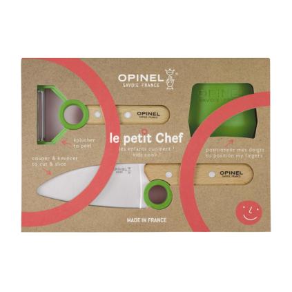 Dětský kuchařský set LE PETIT CHEF, sada 3 ks, zelená, Opinel