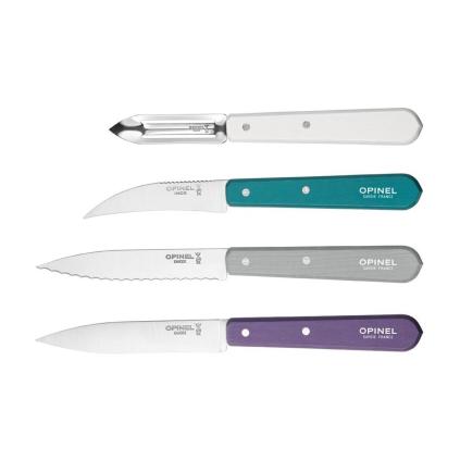Sada nožů ESSENTIELS ART DÉCO, sada 4 ks, vícebarevná, habrové dřevo, Opinel