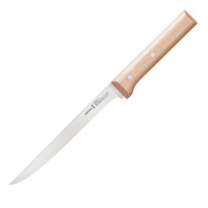 Filetovací nůž N°121 PARALLÈLE 18 cm, přírodní, bukové dřevo, Opinel