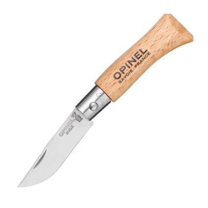 Kapesní nůž N°02 3,5 cm, přírodní, bukové dřevo, Opinel