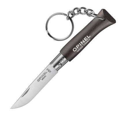 Kapesní nůž N°04 KEYCHAIN 5 cm, tmavě hnědá, habrové dřevo, Opinel