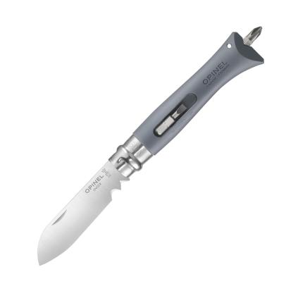 Kapesní nůž N°09 DIY 8 cm, šedá, plast, Opinel