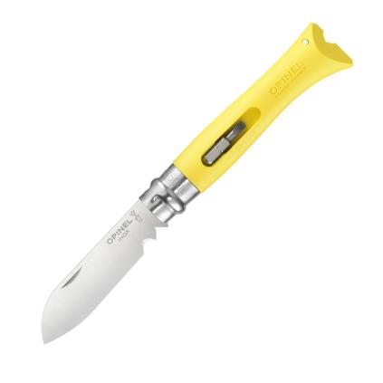 Kapesní nůž N°09 DIY 8 cm, žlutá, plast, Opinel