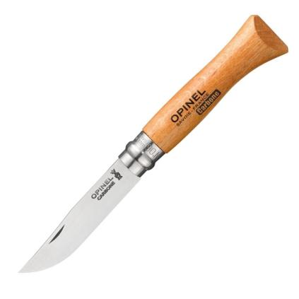 Kapesní nůž N°06 CARBON 7 cm, přírodní, bukové dřevo, Opinel