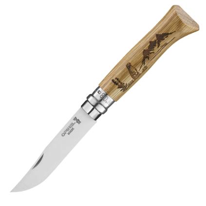 Kapesní nůž N°08 ANIMALIA MARMOTTE 8,5 cm, dubové dřevo, Opinel