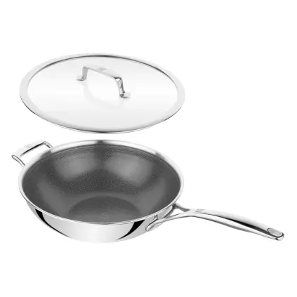 Wok PEAK 30 cm, s poklicí, nerez + keramika, Zwilling