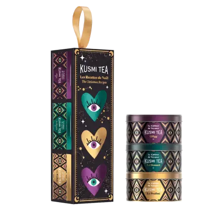 Dárková sada čajů THE CHRISTMAS RECIPES, 3 x 20 g plechovka, Kusmi Tea
