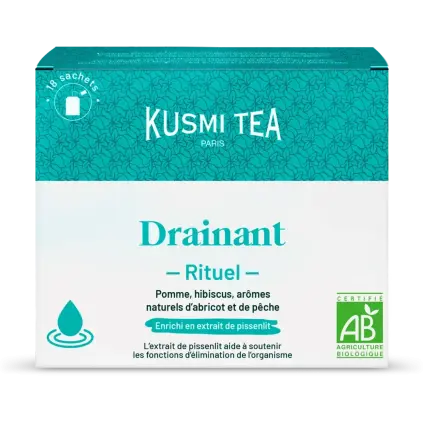 Bio ovocný čaj DRAINING RITUAL, 18 sáčků, Kusmi Tea