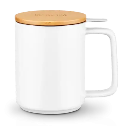 Hrnek na čaj s infuzérem 480 ml, bílá, porcelán, Kusmi Tea