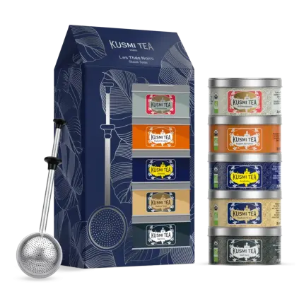 Dárková sada čajů BLACK TEAS, 5 x 20 g plechovka + infuzér, Kusmi Tea