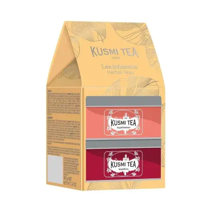 Dárková sada čajů AQUASUMMER & AQUAROSA, 2 x 20 g plechovka, Kusmi Tea