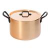 Hrnec INOCUIVRE 24 cm, 7,5 l, s litinovými uchy, měď, de Buyer
