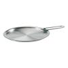 Poklice EVA TRIO 24 cm, plochá, s rukojetí, sklo, Eva Trio