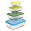 Dóza na potraviny NEST™ GLASS STORAGE, sada 4 ks, sklo, Joseph Joseph
