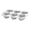 Forma na 6 patrových srdíček Tiered Heart Bundt® stříbrná Nordic Ware