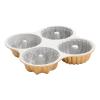 Forma na bábovičky QUARTET BUNDT, na 4 ks, zlatá, Nordic Ware
