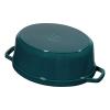Hrnec 37 cm, 8 l, oválný, mořská modř, litina, Staub