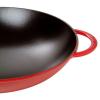 Wok 37 cm, višňová, litina, Staub