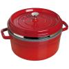 Hrnec COCOTTE 26 cm, 5,2 l, s pařákem, višňová, litina, Staub