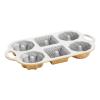 Forma na bábovičky GEO BUNDLETTE BUNDT, na 6 ks, zlatá, Nordic Ware