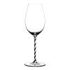 Sklenice Champagne Wine Glass Black and White Twisted Fatto a Mano Riedel