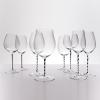 Sklenice Champagne Wine Glass Black and White Twisted Fatto a Mano Riedel