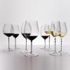 Sklenice Champagne Wine Glass Black and White Twisted Fatto a Mano Riedel