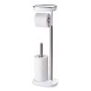 WC sluha EASYSTORE 68 cm, stříbrná / bílá, nerezová ocel, Joseph Joseph