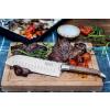 Santoku nůž LUXURY 17 cm, s prkénkem, olive, Laguiole