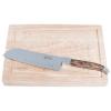 Santoku nůž LUXURY 17 cm, s prkénkem, olive, Laguiole