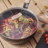 Poklice 28 cm,  s dřevěným úchytem, sklo, de Buyer