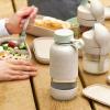 Láhev na vodu BOTTLE TO GO ORGANIC 600 ml, krémová, Lékué