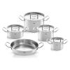 Sada hrnců ORIGINAL-PROFI COLLECTION, s kastrolem a servírovací pánví, sada 5 ks, nerez, Fissler