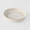 Jídelní talíř RIDGED ALABASTER 20,5 cm, s vysokým okrajem, MIJ